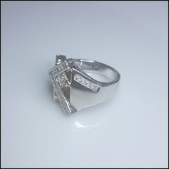 Modern Geometric Sterling Silver Ring