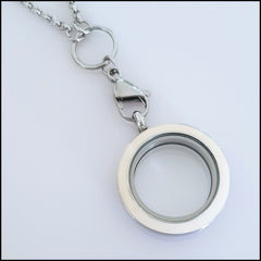 Small 25mm Enamel Living Locket - Cream