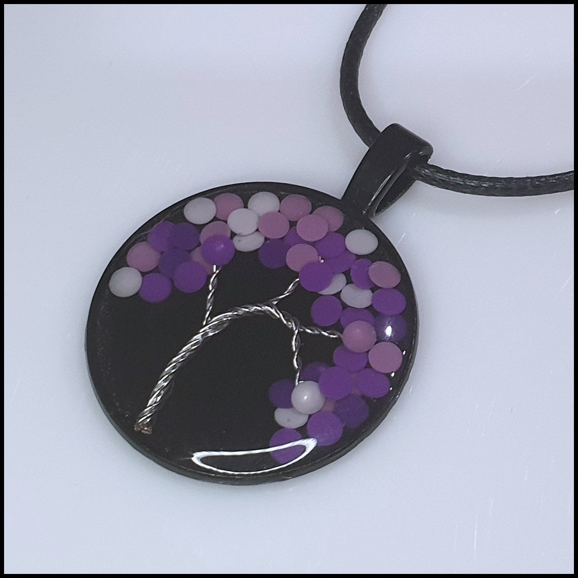 Handmade Resin Tree Pendant - Purple Handmade Resin Tree Pendant - Purple