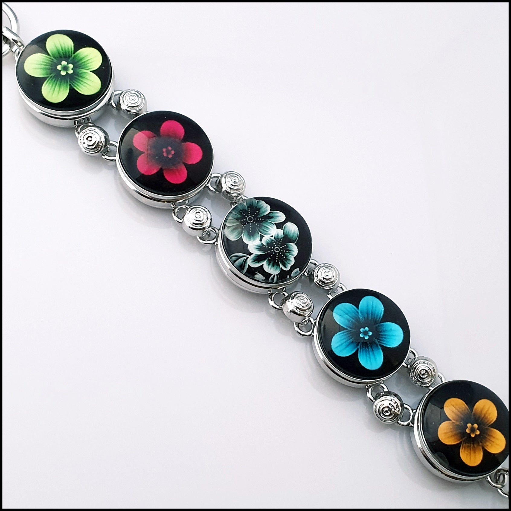 5 Snap Button Flower Bracelet Set 5 Snap Button Flower Bracelet Set