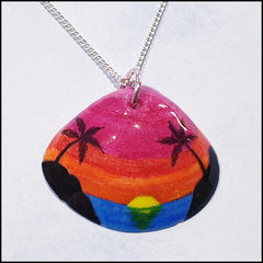 Shell Pendant - Sunset between Islands