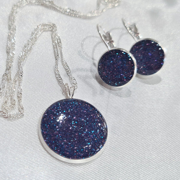 Glitter Resin 2 piece Jewellery Set