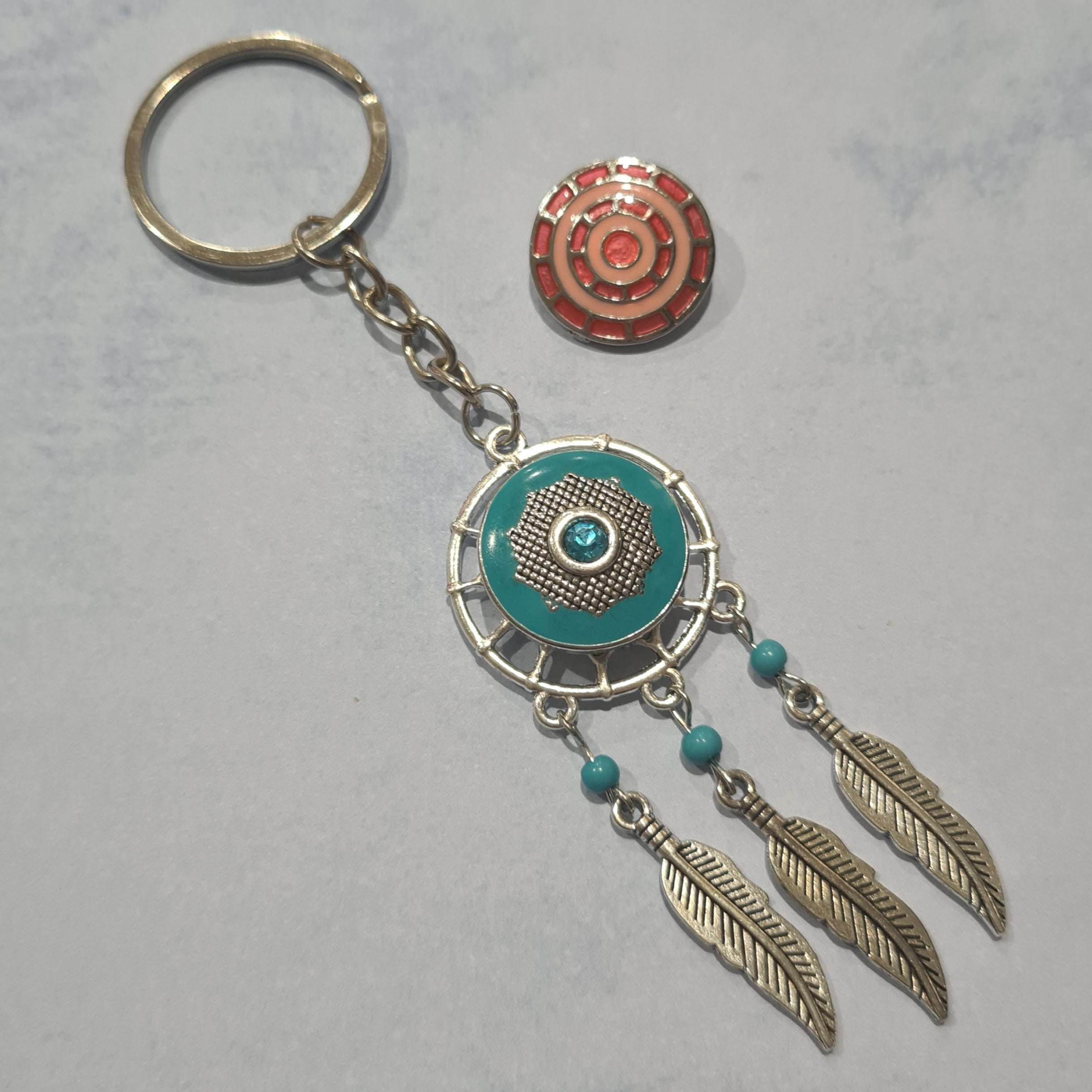 Dream Catcher Snap Button Keychain with 2 buttons Dream Catcher Snap Button Keychain with 2 buttons