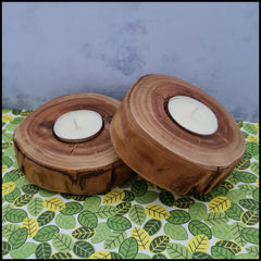 Handmade large Timber Tea Light Holder (1 Piece)