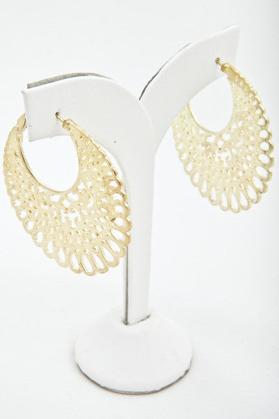 Gold Cut-Out Hoops