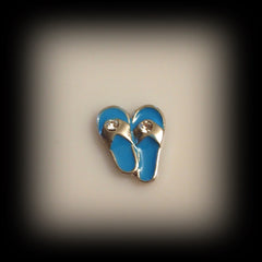 Blue Sandals Floating Charm - Find Something Special