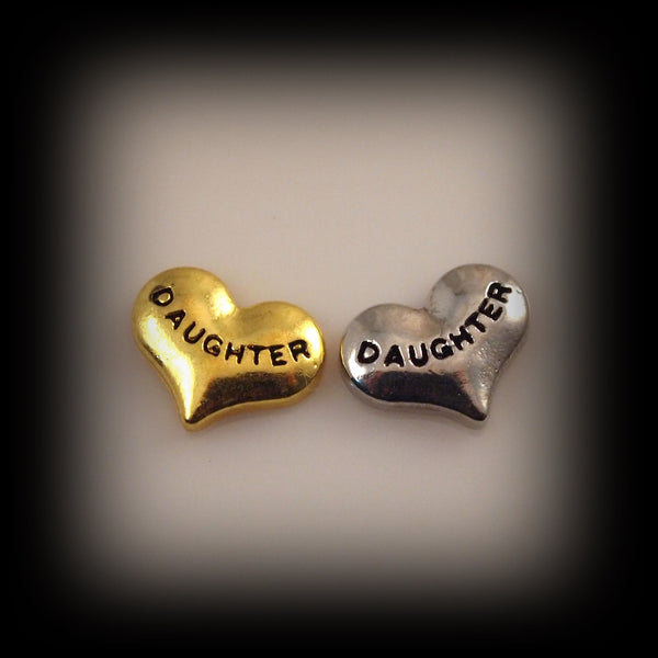 "Daughter" Heart Floating Charm