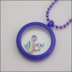 Acrylic Magnetic Living Locket - Purple - Find Something Special