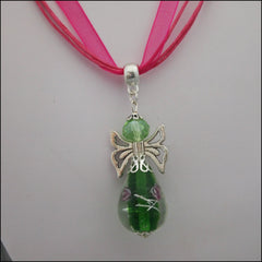Glass Angel Pendant - Green - Find Something Special