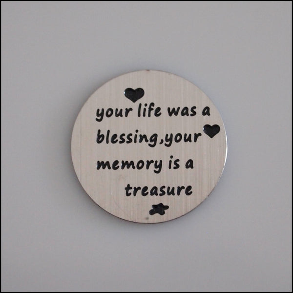 Locket Plate - Your Life was a Blessing