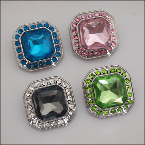 Deluxe Square Crystal Snap Button