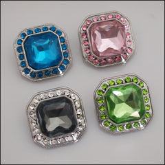 Deluxe Square Crystal Snap Button - Find Something Special