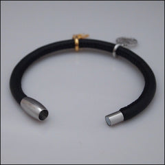 Single Leather Charm Bracelet - Black - Find Something Special