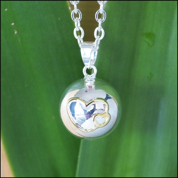 Two Hearts Harmony Ball - Gold on Silver