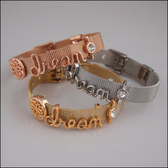 Mesh Slide Charm Bracelet - Dream