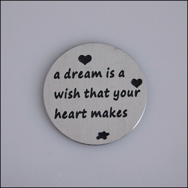 Locket Plate - A Dream is a Wish