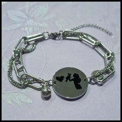 Stainless Steel Mother & Child Bracelet