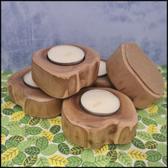 Handmade Timber Tea Light Holder (1 Piece)