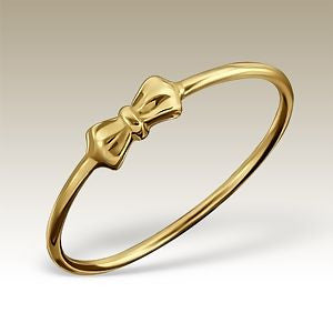 Petite Bow Gold Plated Sterling Silver Ring