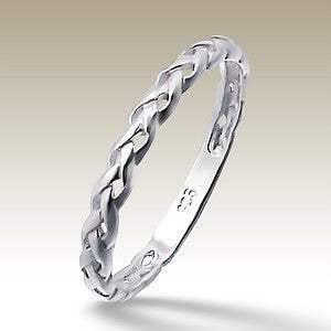 Braided Sterling Silver Stacking Ring