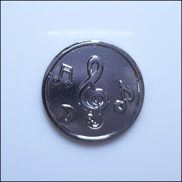 Coin for Coin Pendant - Music Notes Silver
