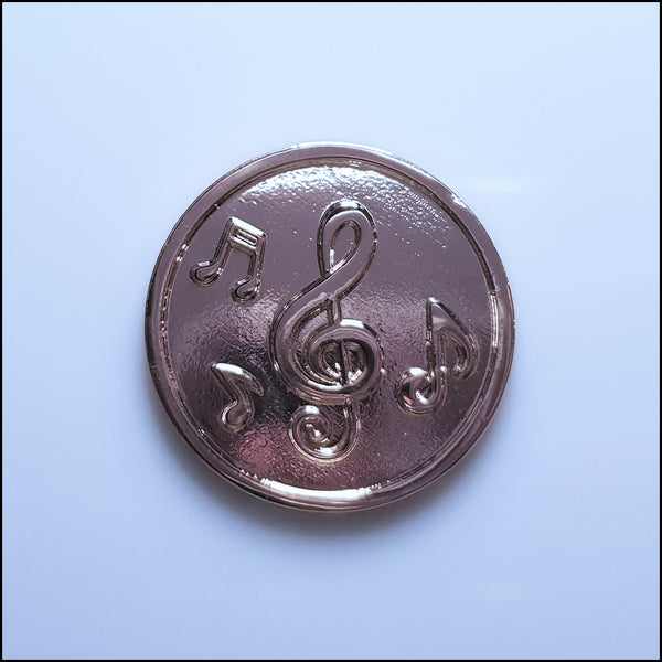 Coin for Coin Pendant - Music Notes Rose Gold