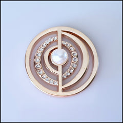 Coin for Coin Pendant - Pearl Centre Rose Gold