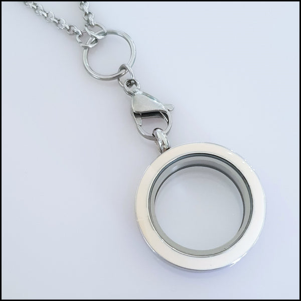 Small 25mm Enamel Living Locket - Cream