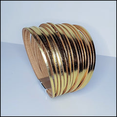 Multi Strand Magnetic Bracelet - Gold