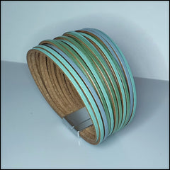 Multi Strand Magnetic Bracelet - Mint/Blue