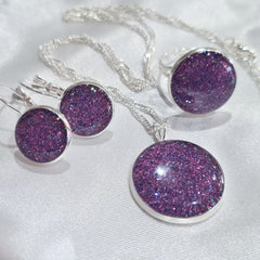 Glitter Resin 3 piece Jewellery Set