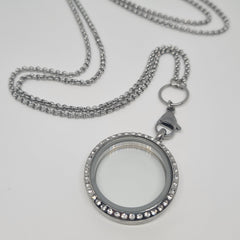 Silver Crystal Living Locket