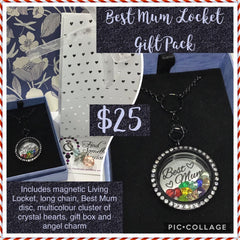 Black Crystal Locket Gift Pack