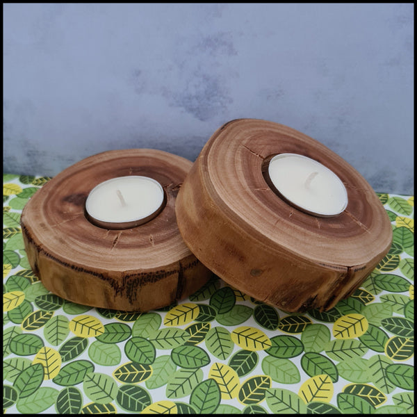 Handmade large Timber Tea Light Holder (1 Piece)