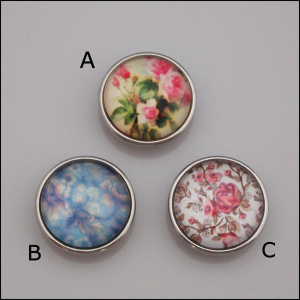 Garden Print Snap Button