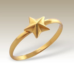 Star Gold Plated Sterling Silver Stacking Ring - Find Something Special