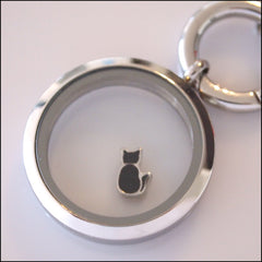 Black Cat Floating Charm - Find Something Special