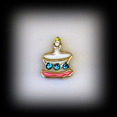 Crystal Birthday Cake Floating Charm - Find Something Special