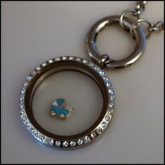 Blue Pram Floating Charm - Find Something Special