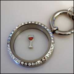 Wine Glass Floating Charm - Find Something Special - 2