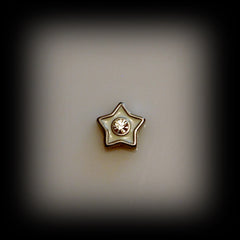 Small White Star Floating Charm - Find Something Special
