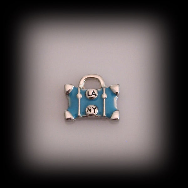 LA NY Luggage Floating Charm