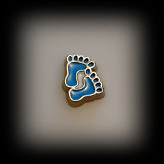 Blue Baby Feet Floating Charm - Find Something Special