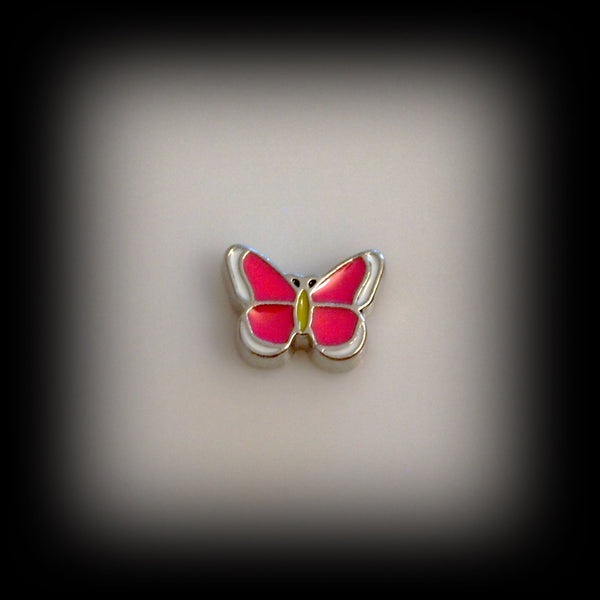 Pink Butterfly Floating Charm