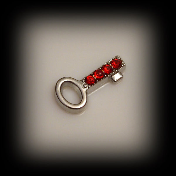 Red Crystal Key Floating Charm