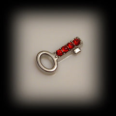 Red Crystal Key Floating Charm - Find Something Special