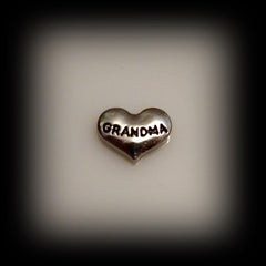 Grandma Silver Heart Floating Charm - Find Something Special