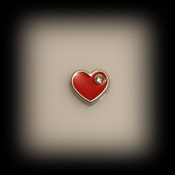 Red Heart Floating Charm