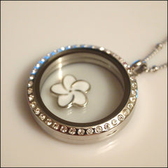 White Flower Floating Charm - Find Something Special - 2