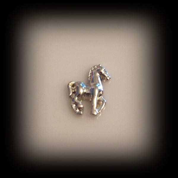 Silver Horse Floating Charm